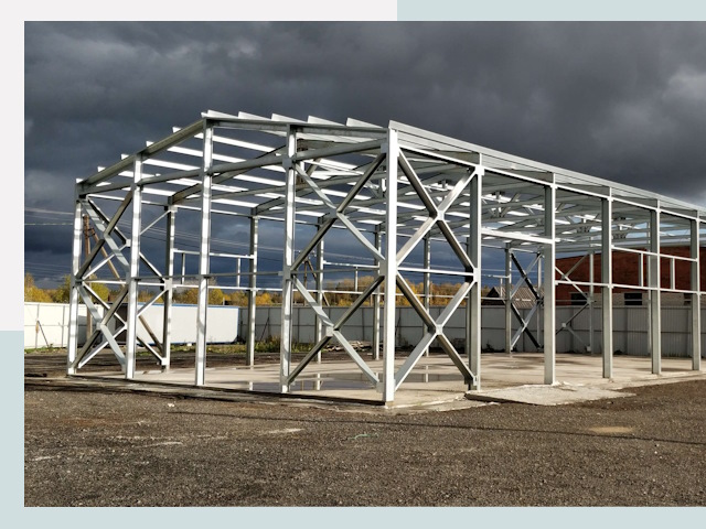 Двускатные ангары в Липецк от 624 руб. за квадрат