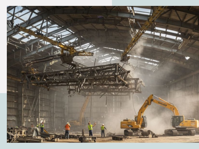 Демонтаж ангаров в Липецке от 624 руб. за м²