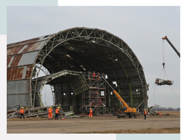 Демонтаж ангаров в Липецке